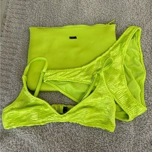Triangl bikini, bright/lime green, worn twice